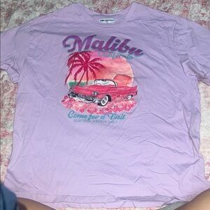 Princess Polly Lavender Malibu Graphic Tee with Pink Car
